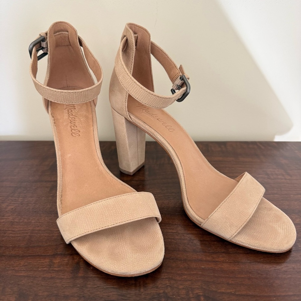 Madewell The Brooke Women's Tan Block Heel Sandals